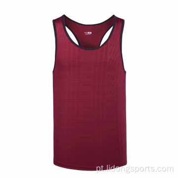 Sports Workout Fitness Ritbed Gym Tank Top Men